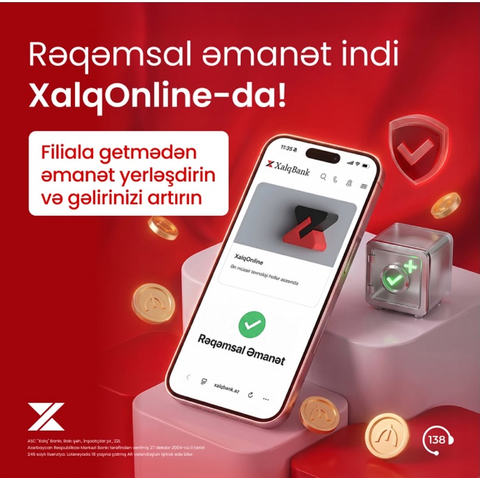 Xalq Bank rəqəmsal əmanət xidmətini istifadəyə verdi