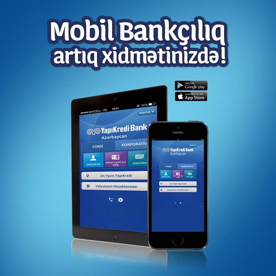 Yapı Kredi Bank Azərbaycan представляет новую услугу Мобильного Банкинга