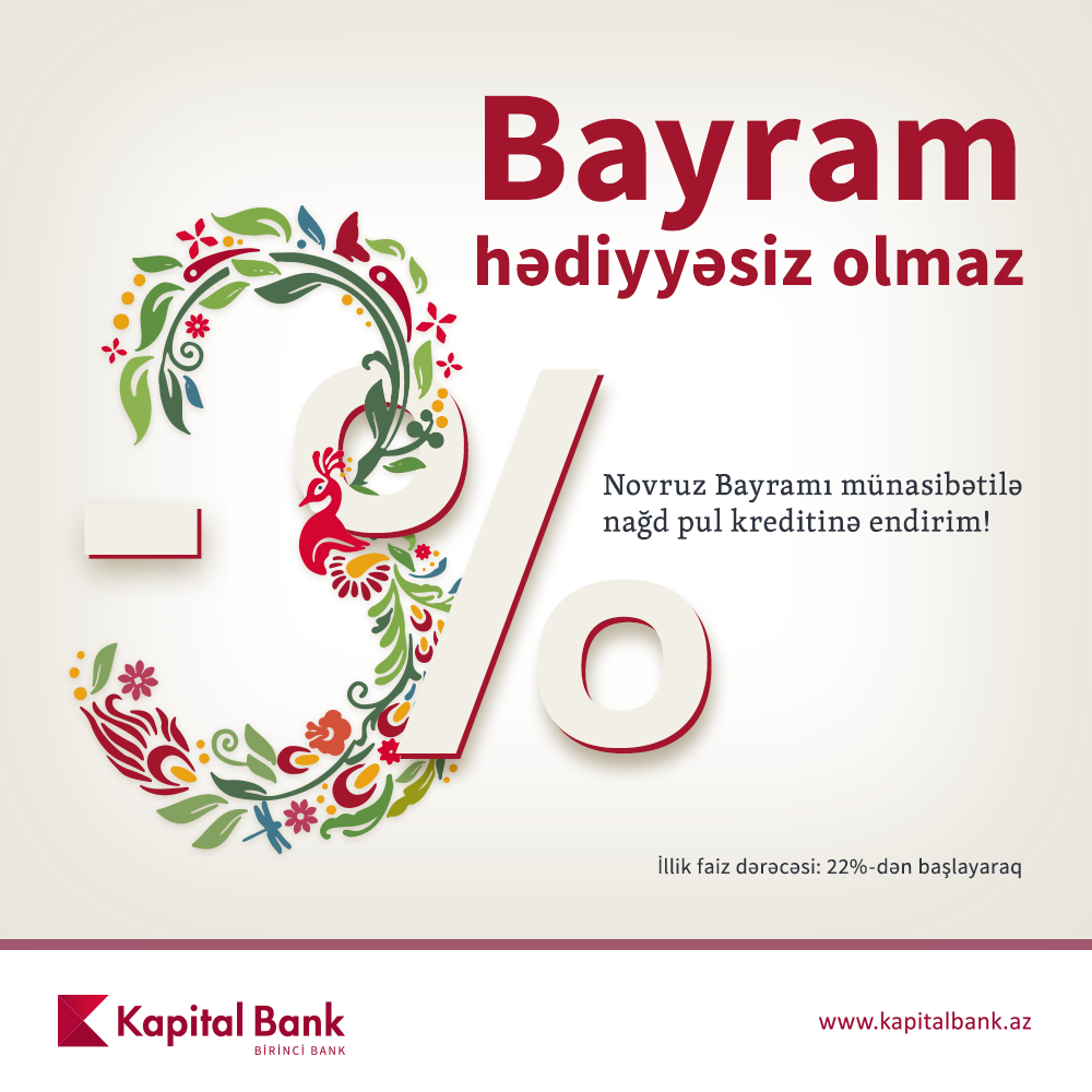 Kapital Bank-dan Novruz endirimləri