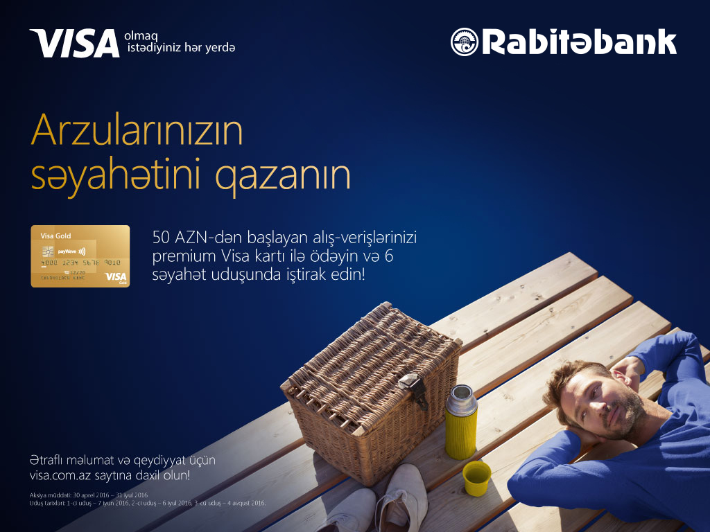 Rabitəbank ASC Visa Gold kart sahiblərini sevindirəcək!