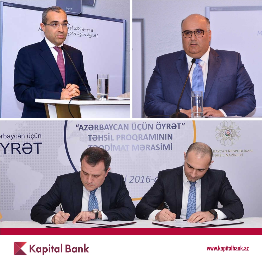 Kapital Bank “Azərbaycan üçün öyrət” layihəsinin rəsmi tərəfdaşıdır
