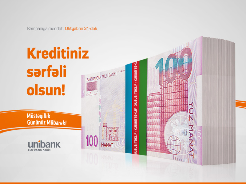 Unibank Müstəqillik günü ilə bağlı kampaniya keçirir