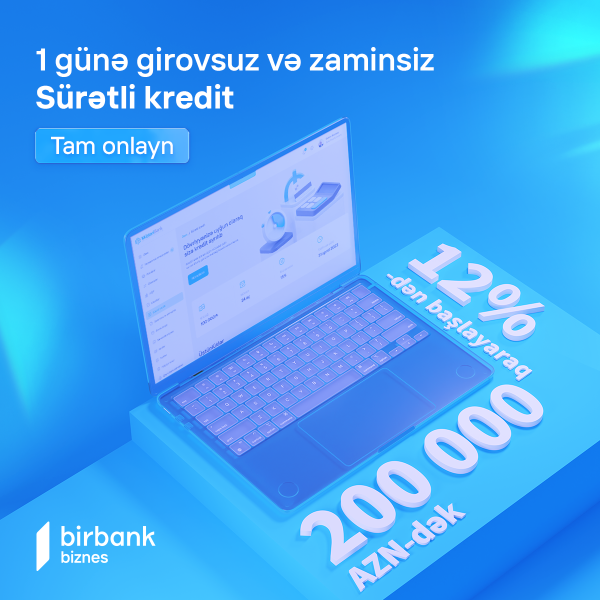 Birbank Biznes-də yeni “Sürətli kredit" məhsulu istifadəyə verildi