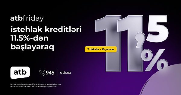 Azer Turk Bank продлил кампанию «atb friday»