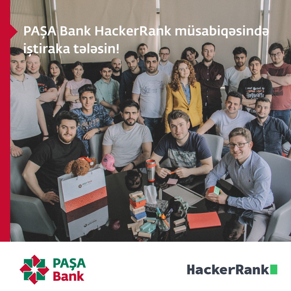 Paşa Bank HackerRank müsabiqəsində iştiraka tələsin!