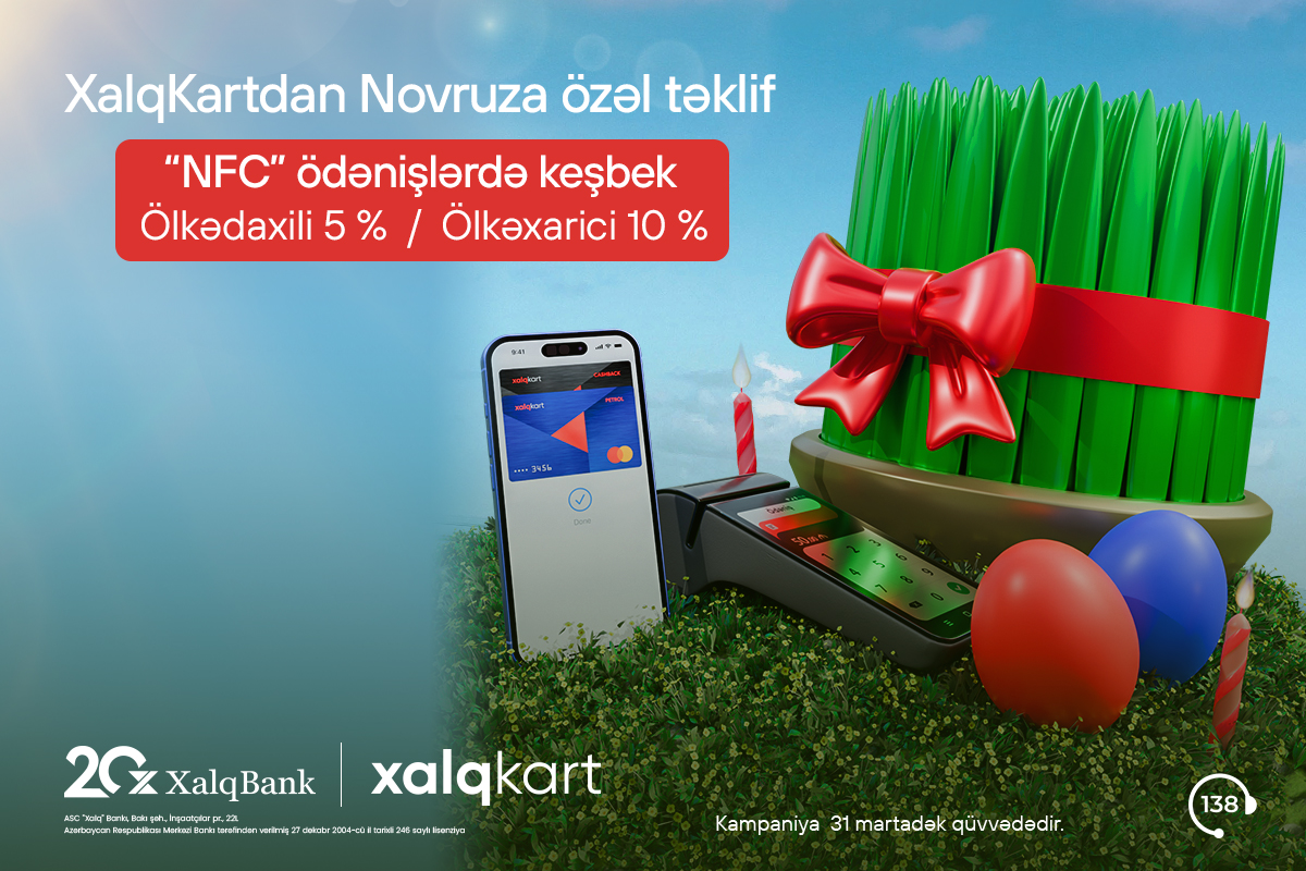 XalqKart-la NFC ödənişlərində daha çox keşbek