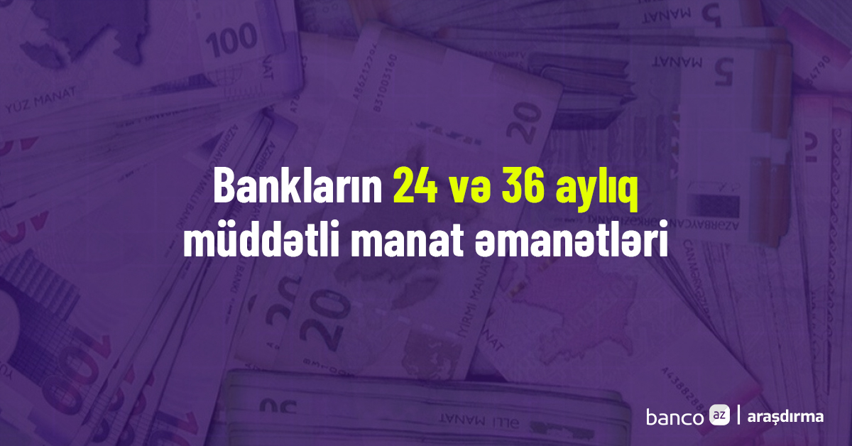 24 və 36 aylıq ən sərfəli manat əmanəti hansı bankdadır? – Avqust