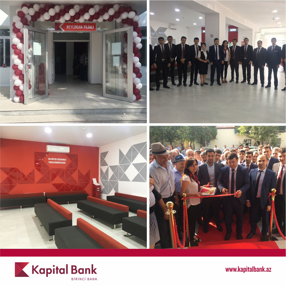 Kapital Bank-ın yenilənən Beyləqan filialı istifadəyə verildi