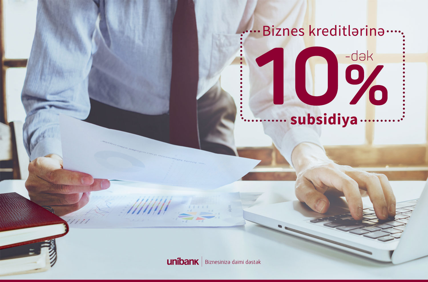 Biznes kreditini Unibankdan al, faizlərin 10%-dək hissəsini İpoteka və Kredit Zəmanət Fondu ödəsin!