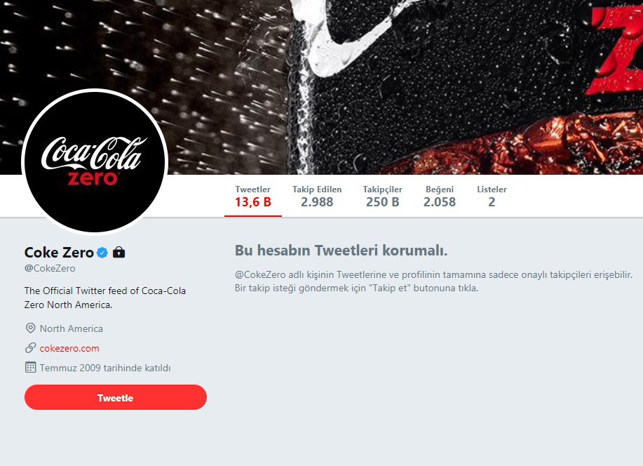 Coca-Cola Zero’nun twitter hesabı ilə bağlı paylaşılmış saxta foto trendə çevrildi!
