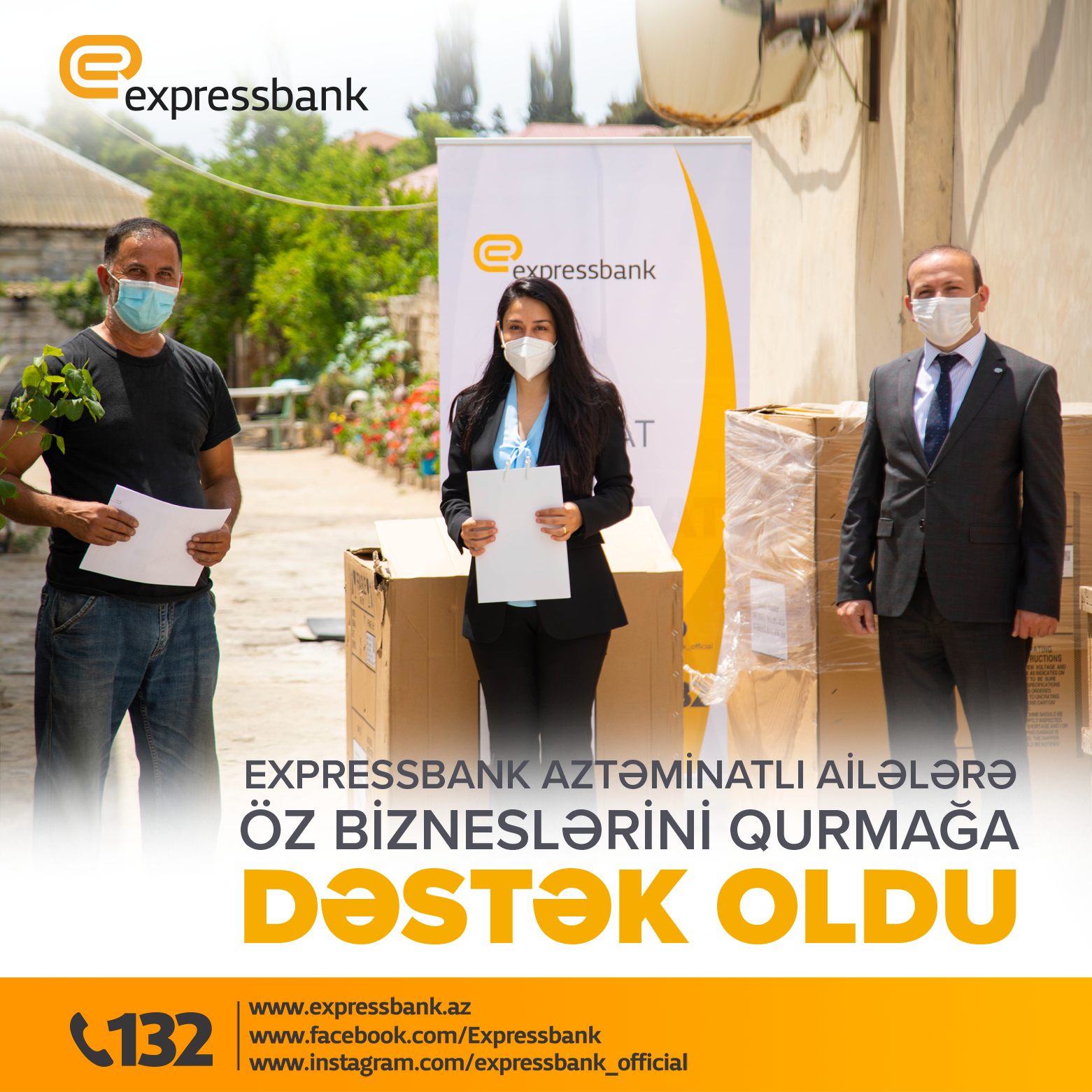 Expressbank aztəminatlı ailələrə dəstək göstərməyə davam edir!