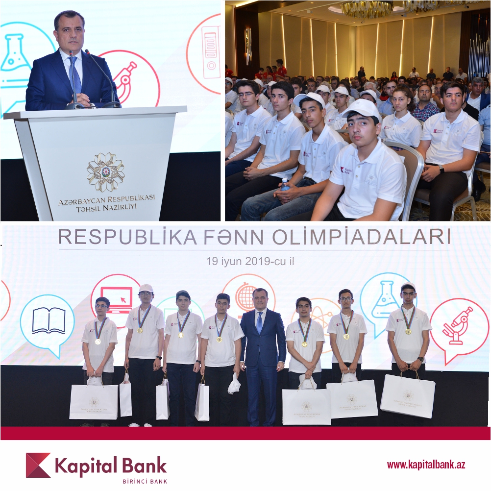 Kapital Bank-ın dəstəyi ilə keçirilən Fənn Olimpiadasının qalibləri təltif edildi