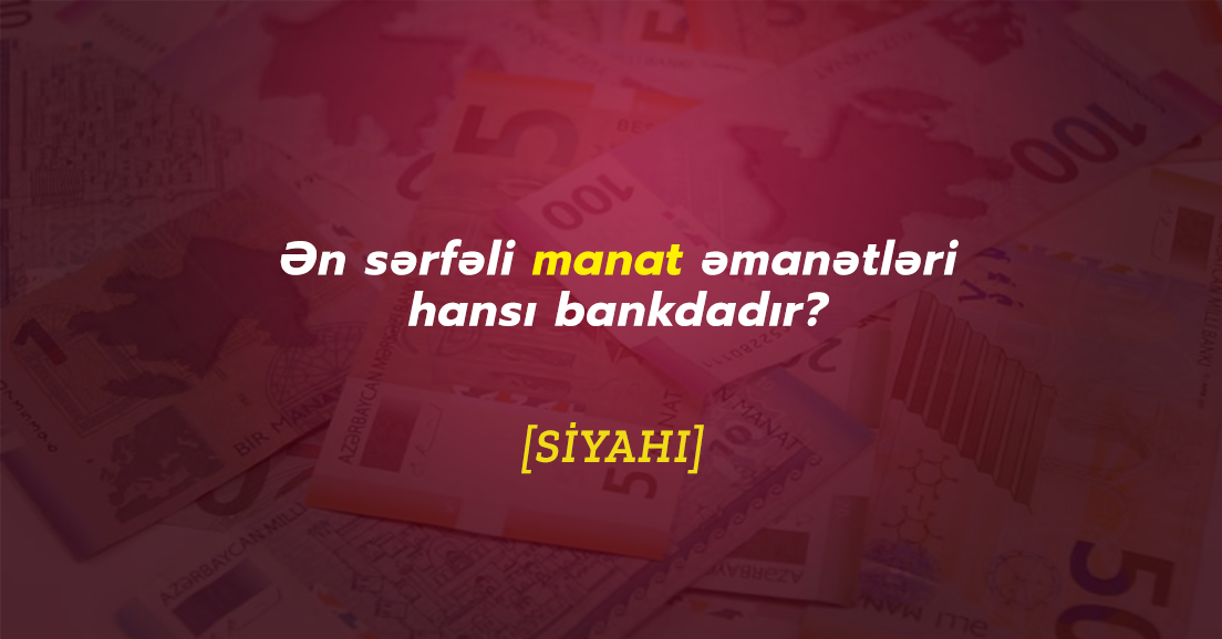 Manat əmanətinin sərfəli olduğu banklar(2 illik) - Fevral 2020