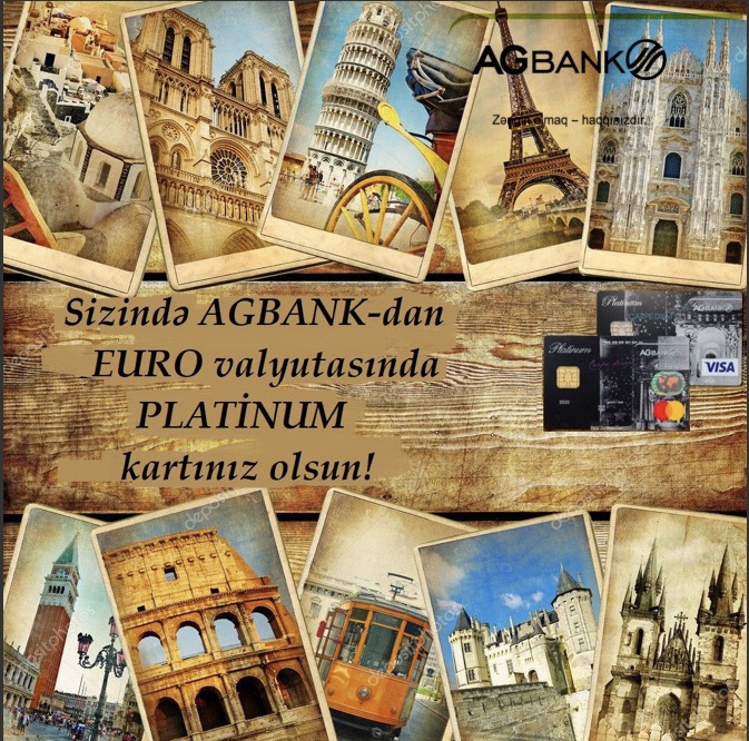 AGBANKın Premium növ PLATİNUM kartları indi həmçinin EUR valyutasında!