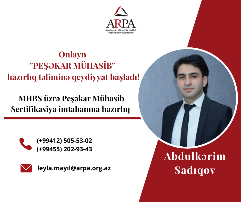 ARPA onlayn “Peşəkar Mühasib”  hazırlıq təliminə qeydiyyat elan edir