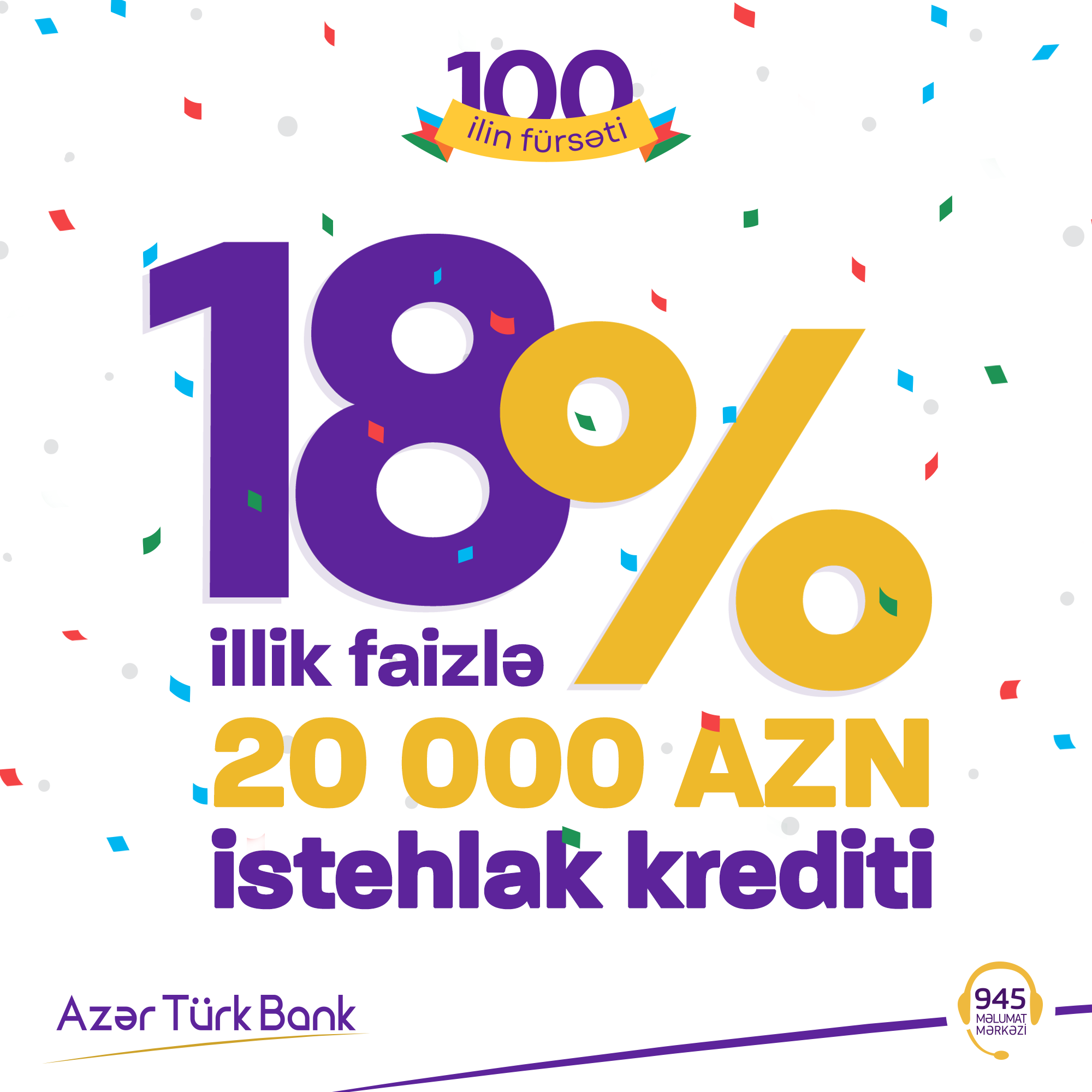 Azər Türk Bankdan zaminsiz 10.000 AZN-dək kredit imkanı!