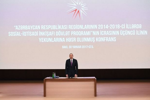 Prezident regionların sosial-iqtisadi inkişafı Dövlət Proqramının icrasına həsr olunmuş konfransda