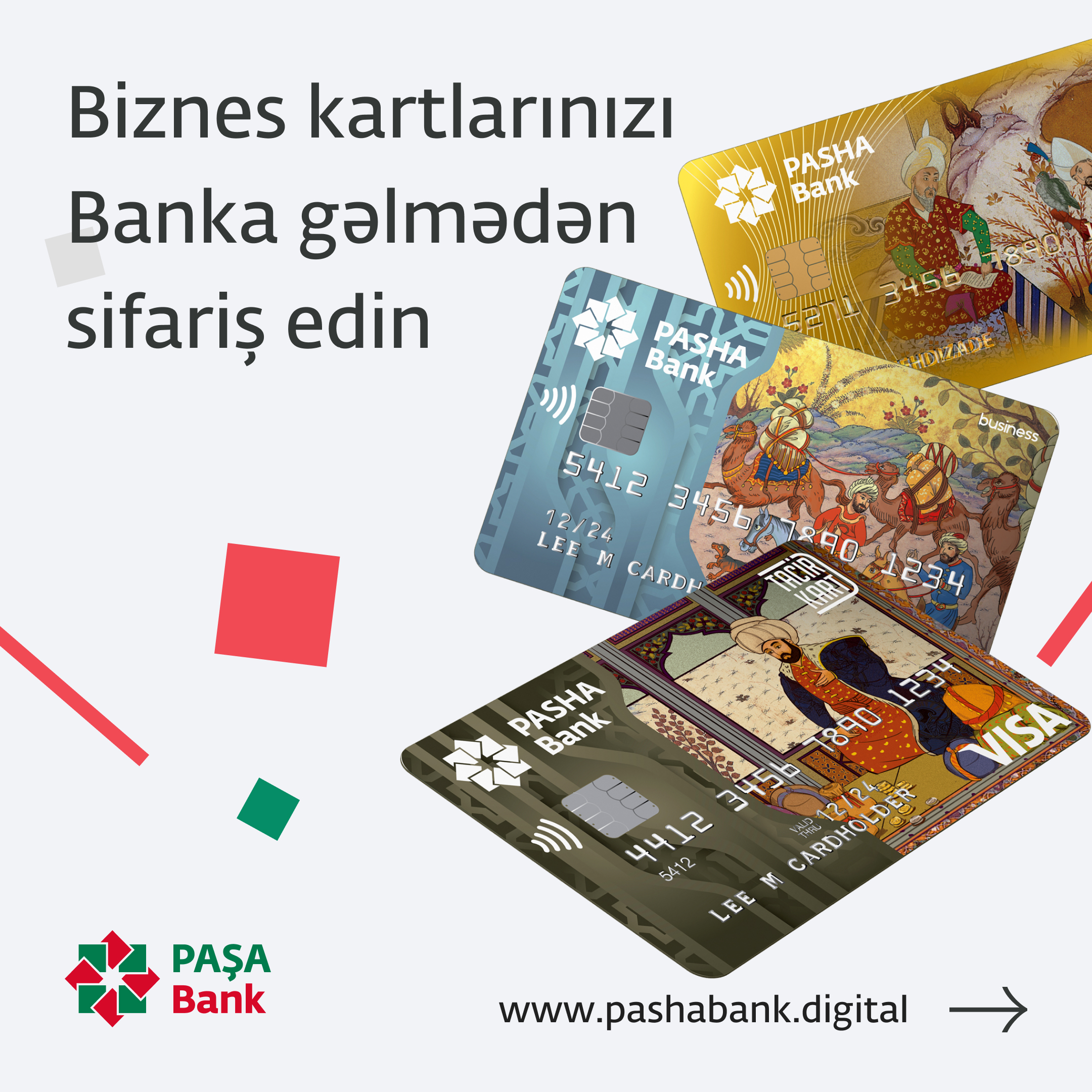 PAŞA Bankdan Biznes kartını onlayn sifariş et!
