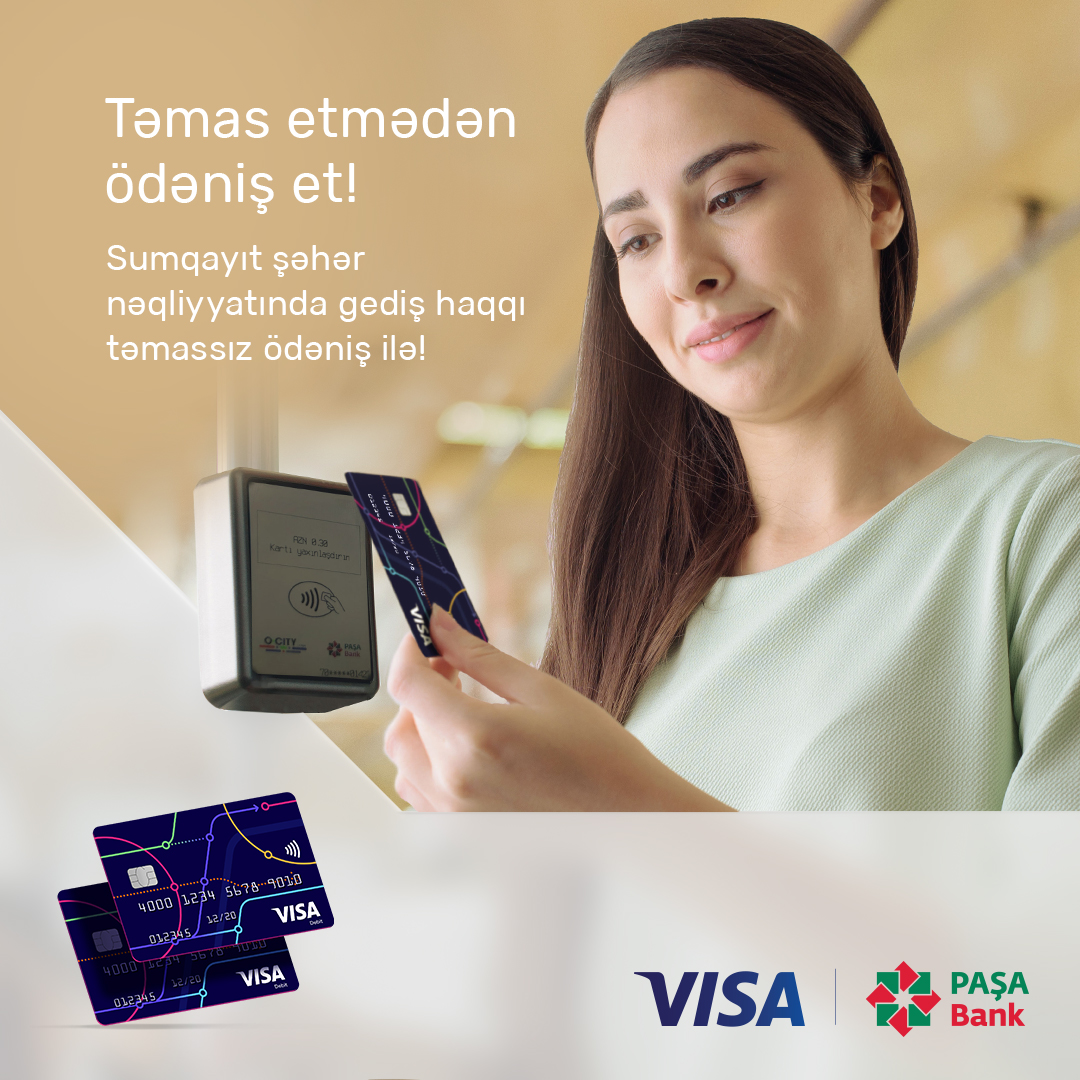 PAŞA Bank Sumqayıt ictimai nəqliyyatında gediş haqqının təmassız ödəniş sistemini təqdim edir