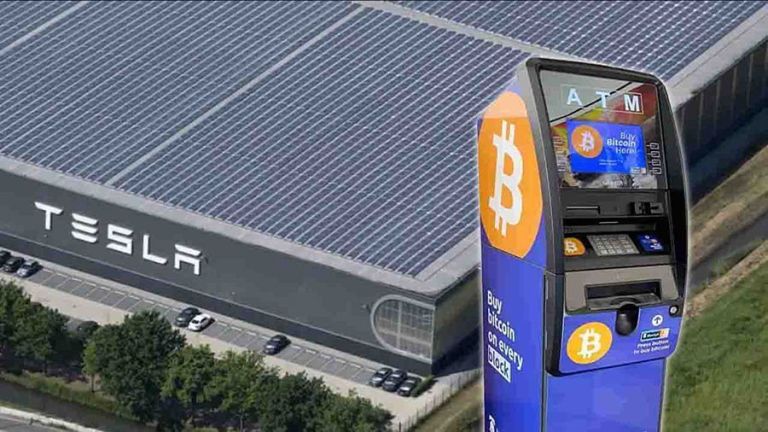 Tesla fabriklərində bitcoin bankomatlar quraşdırılıb