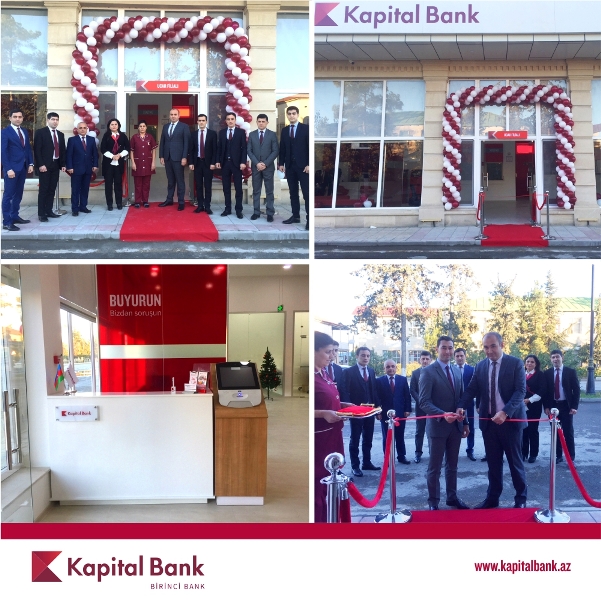 Kapital Bank-ın yenilənən Ucar filialı istifadəyə verildi.