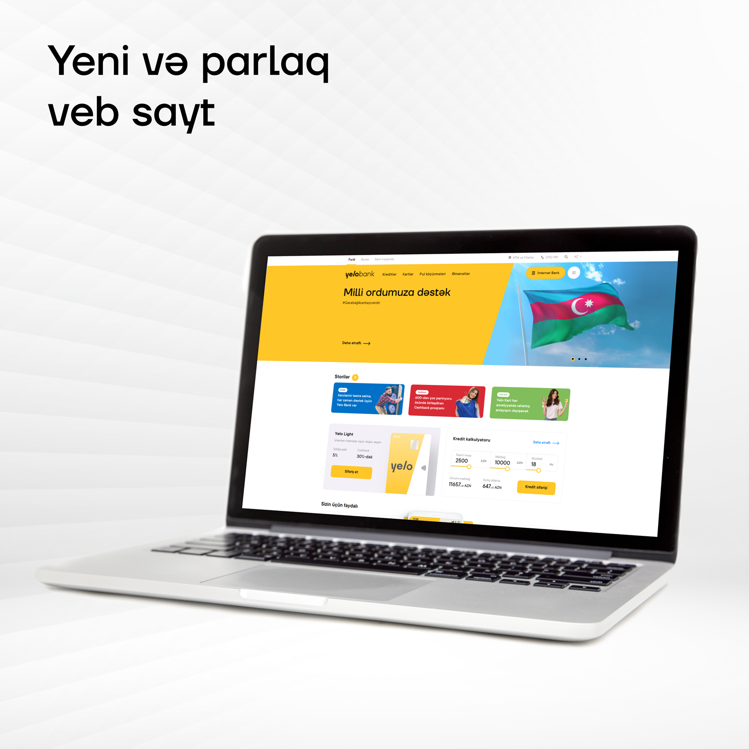 Yelo Bank yeni veb saytını təqdim edir