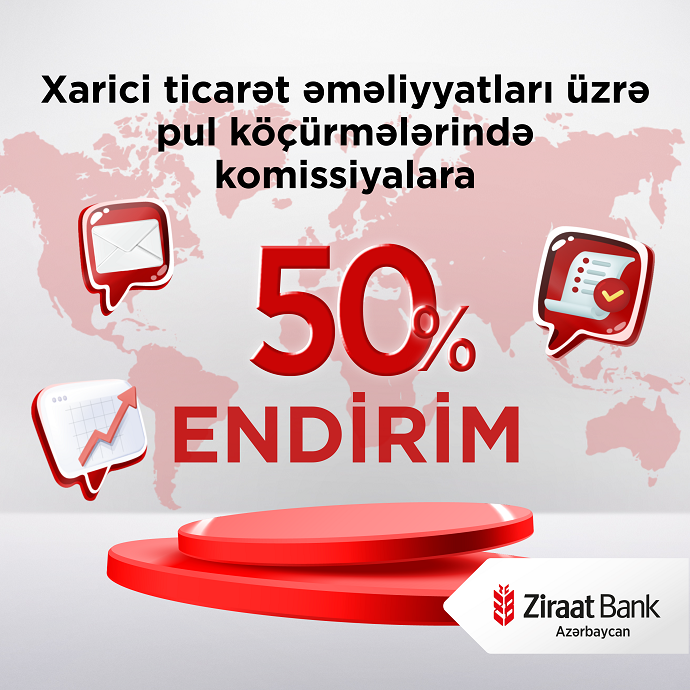 Ziraat Bank Azərbaycandan biznes sahiblərinə endirim kampaniyası!