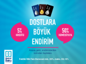 “Bank of Baku”-dan sadiq müştərilər üçün güzəştli kredit kampaniyası: “Dostlara böyük endirim!”