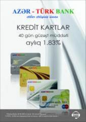 Azər-Türk Bankdan zaminsiz və arayışsız Kredit Kartlar!