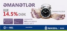 NIKOIL | BANK, fiziki şəxslər, əmanət portfeli, həcmi, 35%, artıb,
